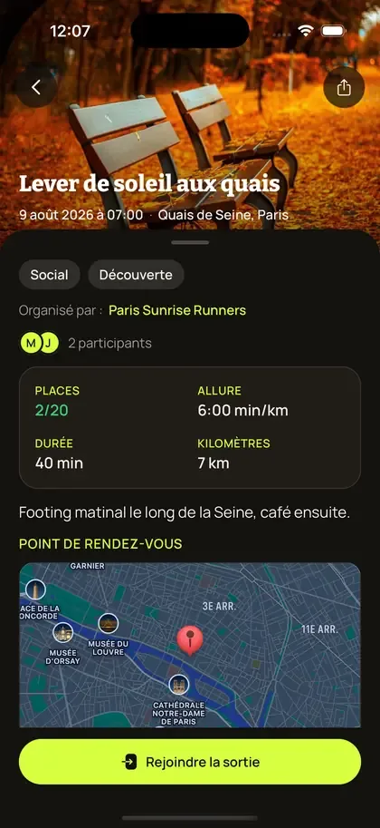 GOSO : détail d'une sortie