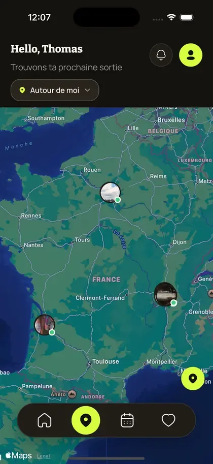 GOSO : carte des sorties à proximité