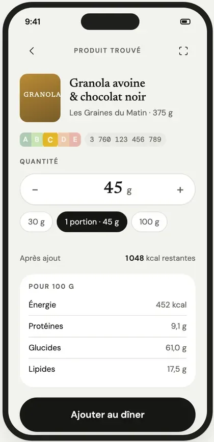 Macros : fiche produit scannée