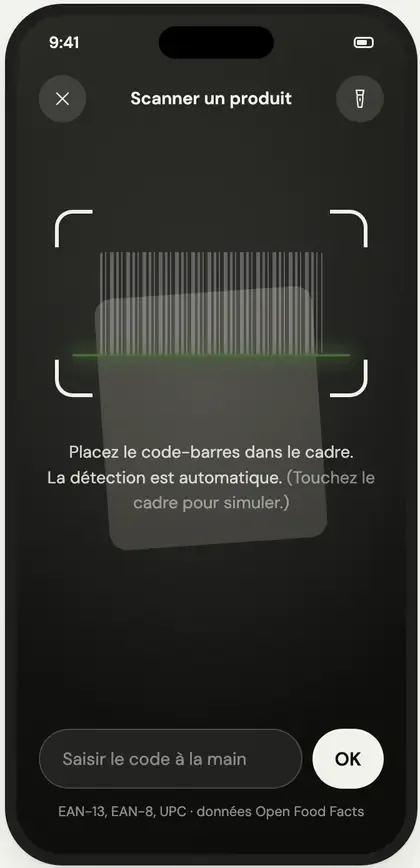 Macros : scanner de code-barres